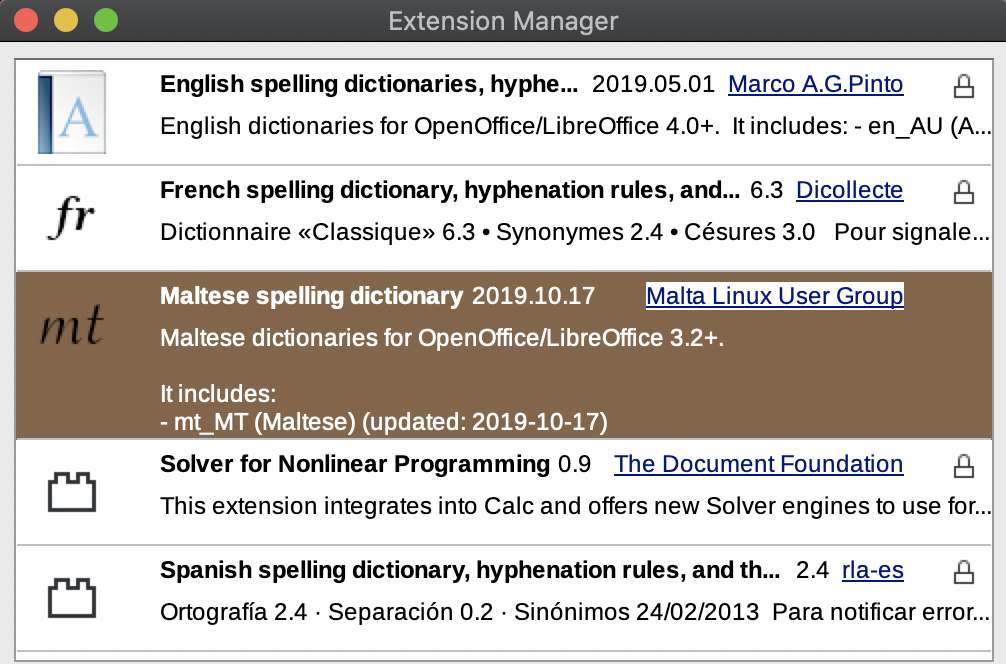LibreOffice extension